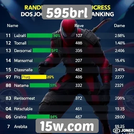 Ranking dos jogos mais jogados no 595brl